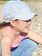 Detské čiapky - Letná šiltovka s menom Fine & dots - 8134771_