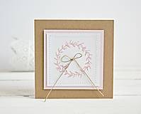 Papiernictvo - Natur pozdrav "Venček s vtáčikom" - 8139973_