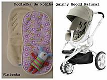Detský textil - Podložka do kočíka Quinny Moodd Natural sovičková 100% MERINO - 8139907_