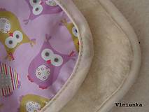 Detský textil - Podložka do kočíka Quinny Moodd Natural sovičková 100% MERINO - 8139920_