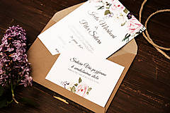 Papiernictvo - Svadobné oznámenie "ruže" - 8147423_