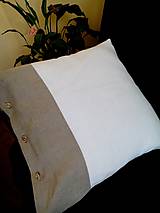 Úžitkový textil - Ľanová obliečka na vankúš White - natural - 8149134_