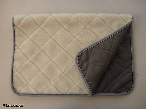 Úžitkový textil - Deka 100% ovčie rúno MERINO ELEGANT KHAKI sivo-hnedá  - 8152736_