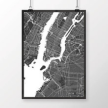 Obrazy - NEW YORK, minimalistický, tmavošedý - 8151771_