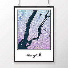 Obrazy - NEW YORK, klasický, modro-fialový - 8152222_
