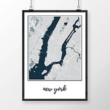 Obrazy - NEW YORK, klasický, svetlomodrý - 8152260_