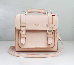Kabelky - Kožená kabelka Satchel mini - 8153153_
