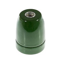 Komponenty - Kvalitná porcelánová objímka E27 • zelená - 8153056_