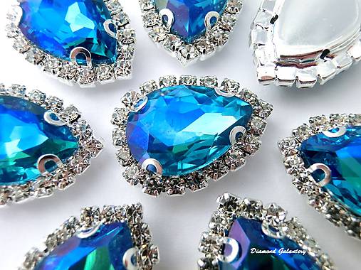 Galantéria - Našívacia aplikácia 13x18 mm - Tyrkys - 8158403_