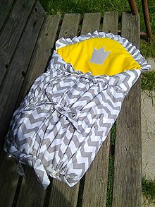 Detský textil - šedo žltá - 8156877_