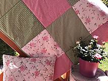 Úžitkový textil - Prehoz, vankúš patchwork vzor s letným motívom na posteľ ( rôzne varianty veľkostí ) - 8160525_