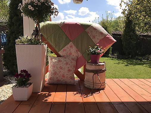 Prehoz, vankúš patchwork vzor s letným motívom na posteľ ( rôzne varianty veľkostí )