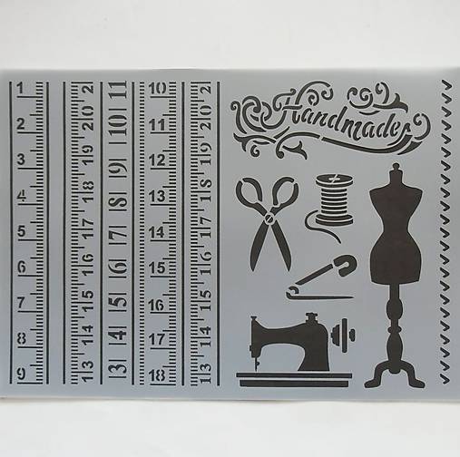 Šablóna Stamperia - 20x30 cm - šitie, handmade, nožnice