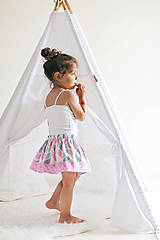 Detské oblečenie - Detská sukňa "Ružová geometria" - 8165562_