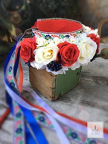 Ozdoby do vlasov - Parta Folková ruže - 8169981_