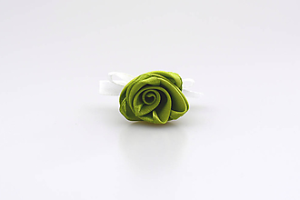 Svadobné pierka - Pierko tmavá olivovo zelená ruža - 8172163_