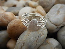 Prstene - Handmade prstienok srdiečko - 8175149_