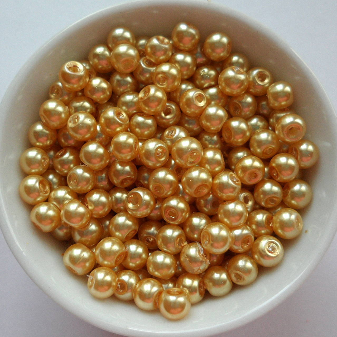 Voskované perly 4mm-60ks (zlatá)