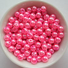 Korálky - Voskované perly 4mm-60ks (ružová ostrá) - 8179416_