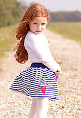 Detské oblečenie - Detská sukňa Navy & heart - 8180157_