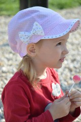 Detské čiapky - Letná šiltovka Sweet pink & dots - 8186709_