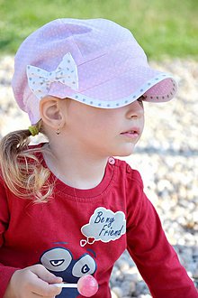 Detské čiapky - Letná šiltovka Sweet pink & dots - 8186711_