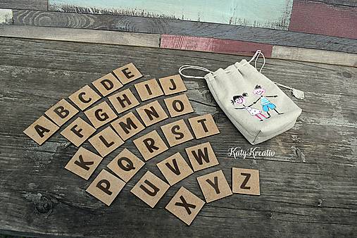 Hračky - ZĽAVA....abeceda vo vrecúšku - 8189151_