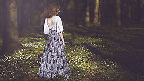 Modrotlač - dlhá sukňa