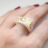 Prstene - Prsteň zlatý ornament / RING RING - gold - 8187129_