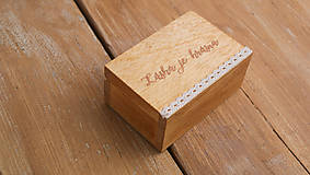 Drevená krabička na prstienky mini