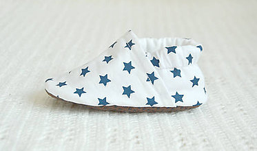 Detské topánky - Biele capačky s hviezdičkami - 8193721_