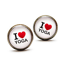 Náušnice - I love yoga - 8196564_