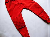 Detské oblečenie - Prešívane tepláky-červene (116) - 8194502_