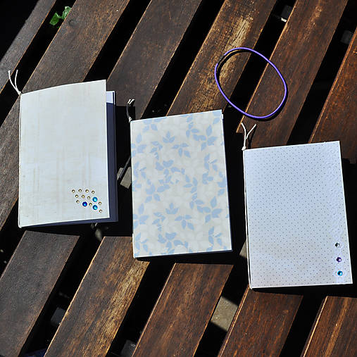 Papiernictvo - Sada blokov s gumičkou A6 - Modrý jas - 8200245_