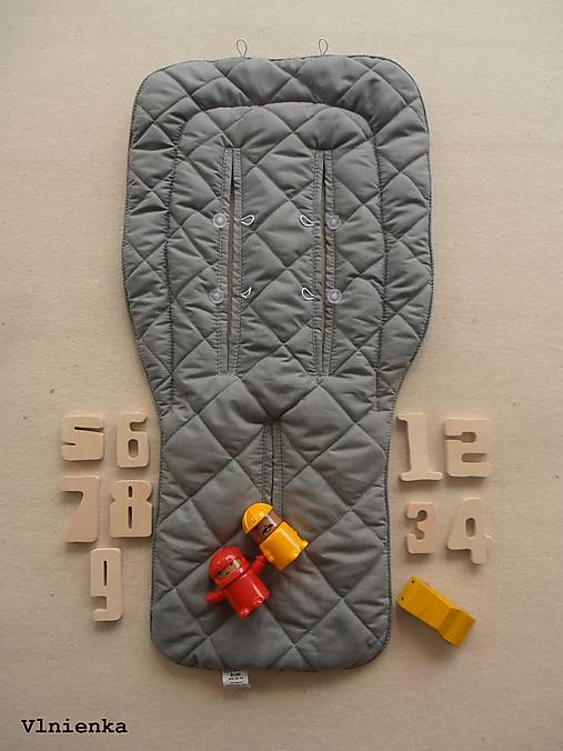 Detský textil - ELEGANT Univerzálna letná podložka do kočíka BUGABOO a autosedačky proti poteniu GREY - 8200657_