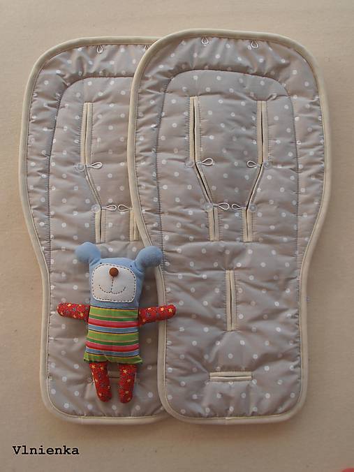 Detský textil - Vložka do kočíka Bugaboo Donkey Twin 100% wool Merino Bodka béžová  - 8200668_