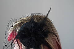 Ozdoby do vlasov - fascinátor čierny - 8201129_