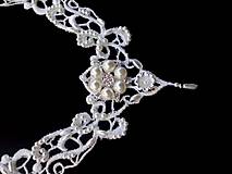 Náhrdelníky - svadobný náhrdelník s perličkami a štrasom - 8201470_
