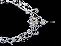 Náhrdelníky - svadobný náhrdelník s perličkami a štrasom - 8201474_
