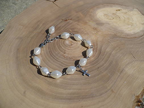 Náramky - ruženec na ruku-chirurgická oceľ - 8207846_