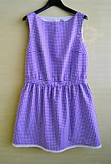 Šaty - Fialové šaty s bodkami - 8212082_