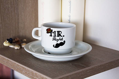  - Mr. Right šálka na espresso - 8210759_