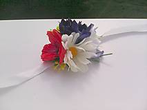 Náramky - Kvetinový náramok pre družičku  "...z lúčnych kvietkov..." - 8210177_