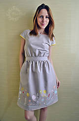 Šaty - Fialové šaty s bodkami - 8213991_