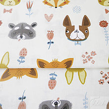 Textil - zvieratká; 100 % bavlna, šírka 160 cm, cena za 0,5 m - 8215987_