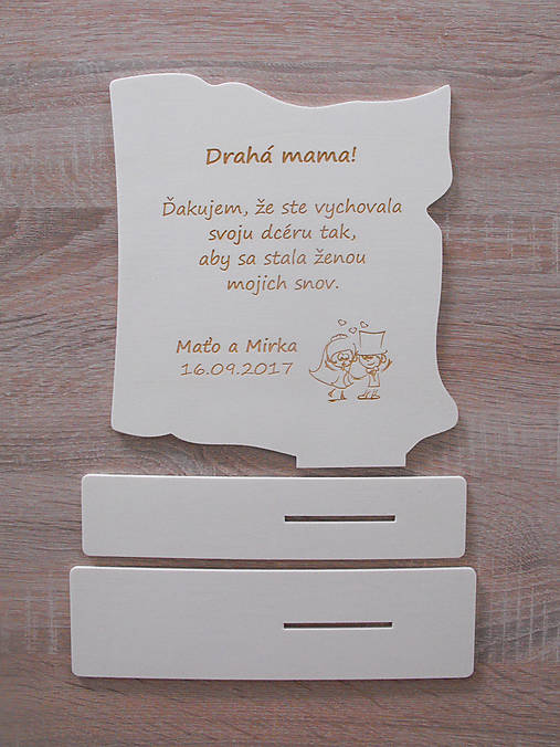 Poďakovanie mame list 24,5x25cm