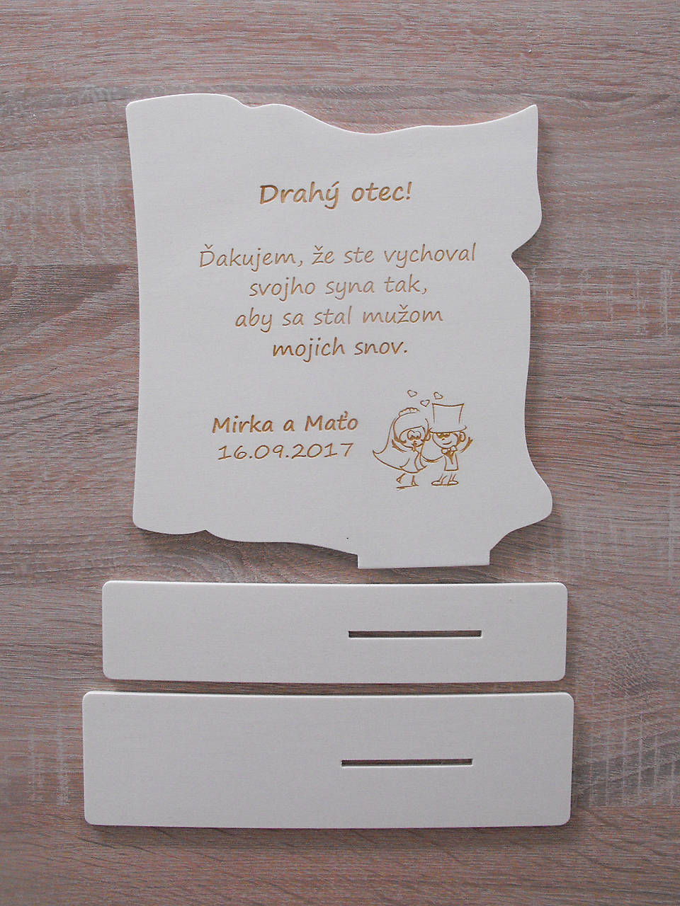 Poďakovanie otcovi list 24,5x25cm