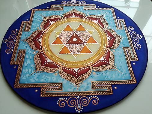 Dekorácie - Durga Yantra / Mandala odvahy a víťazstva - 8213142_