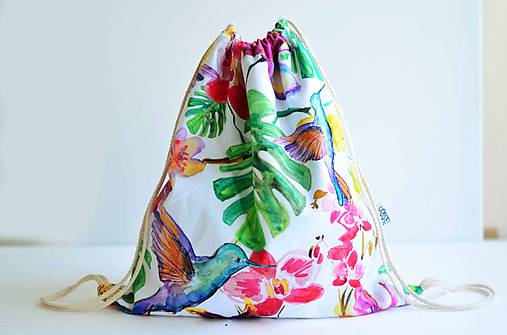 Batohy - Šnúrkový vak Floral - 8218740_