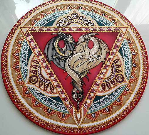 Dekorácie - Mandala / Nesmrteľná dračia sila - 8217581_